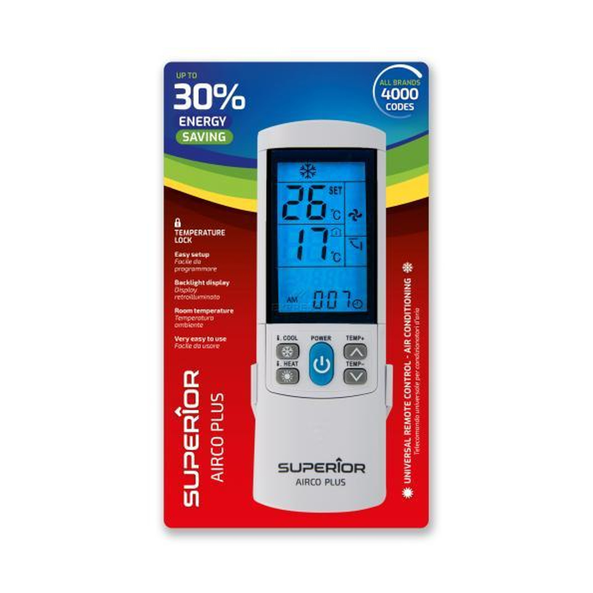 Télécommande SUPERIOR AIRCO +ENERGY SAVING